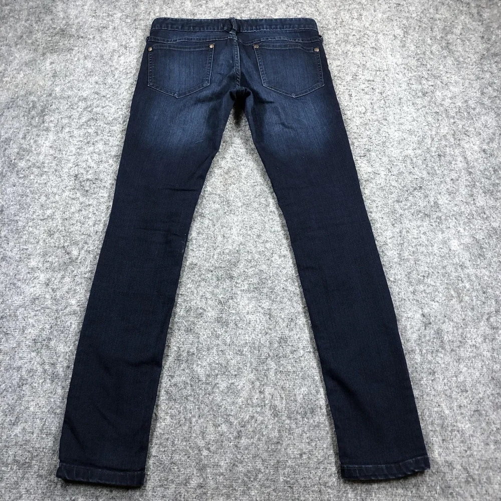 Free People Jeans Womens 27 Blue Low Rise Skinny Dark Wash Stretch Denim